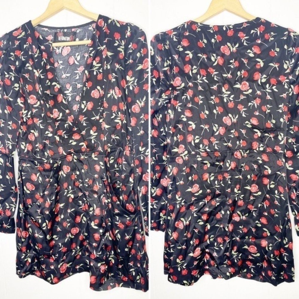 Reformation Dress Hart Mini Dress in Devine Rose Floral Size 2